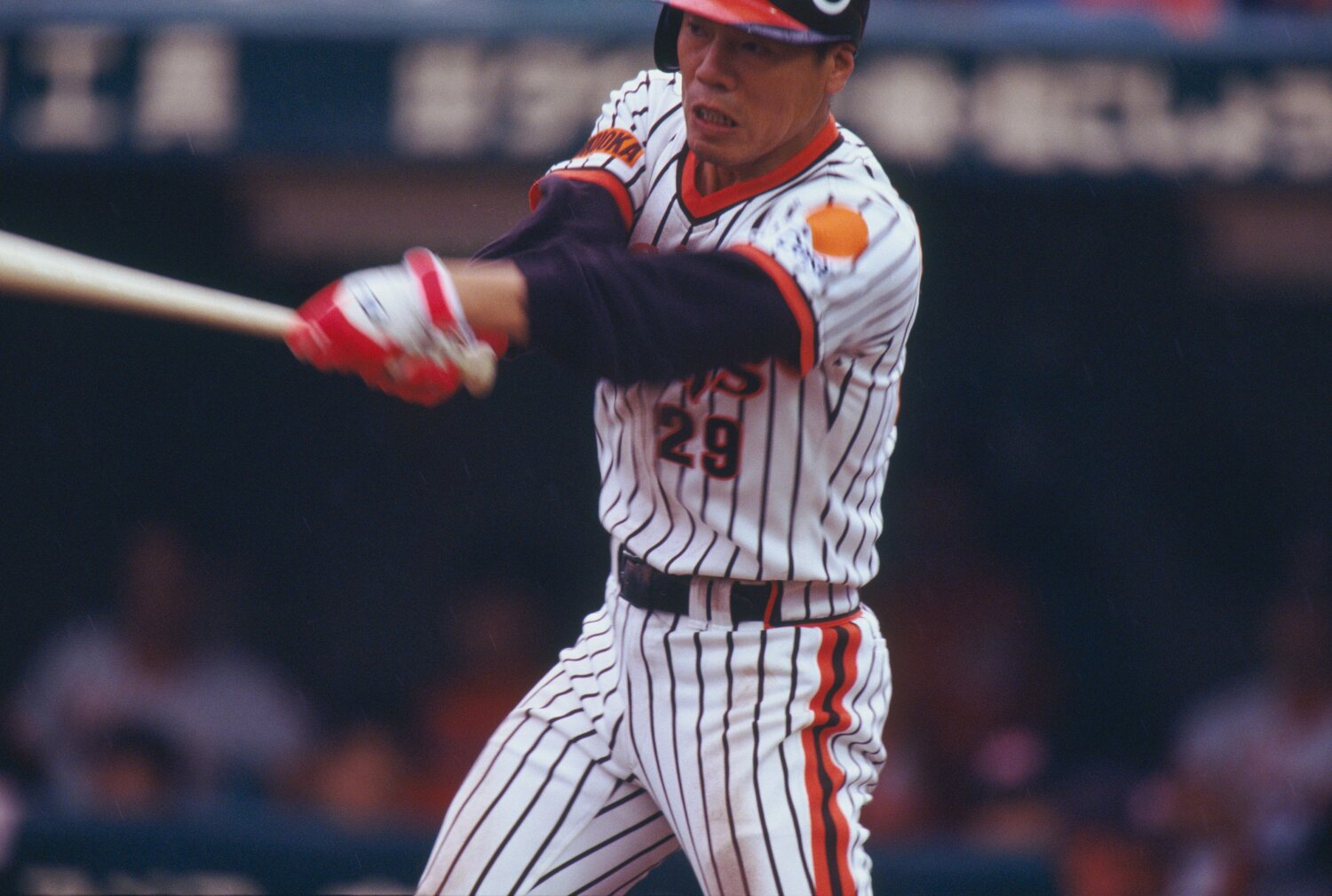 カズ山本として親しまれる山本和範。「ドラ」の愛称は顔がドラキュラに似ているからという理由で名付けられた。写真はダイエー時代　©︎Naoya Sanuki