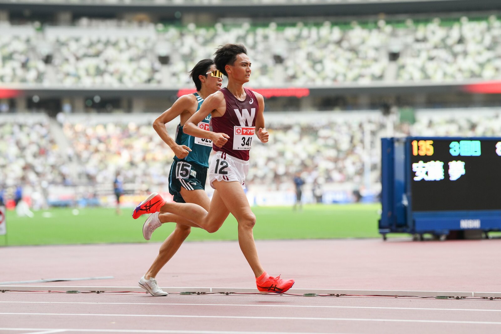 日本選手権5000mでの山口　photograph by Yuki Suenaga