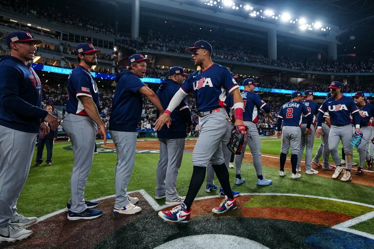 ドミニカ共和国との準決勝を制して決勝に進んだアメリカ代表　©Getty Images