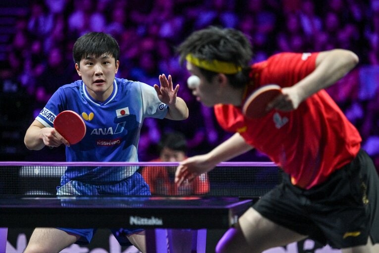 ターニングポイントとなった、2025年のWTTチャンピオンズ横浜の決勝・王楚欽戦　©JIJI PRESS