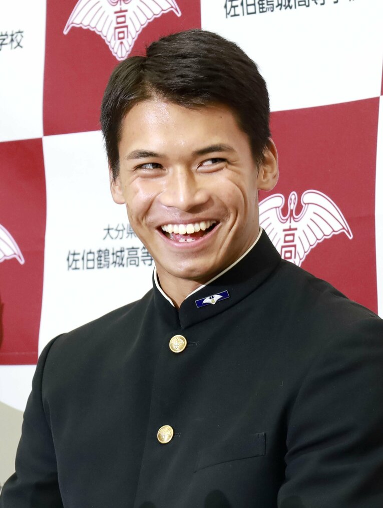 西武2位指名の古川雄大外野手（佐伯鶴城高・186cm90kg・右投右打）　©KYODO