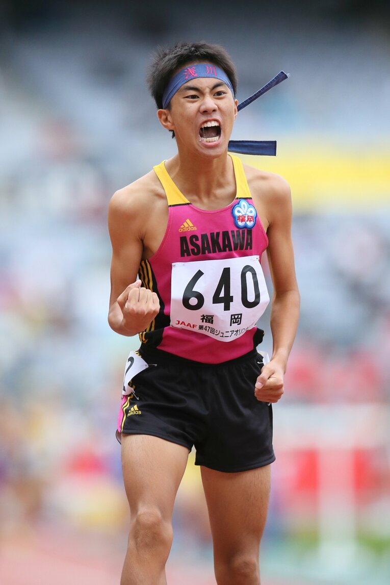 “スーパー中学生”と呼ばれた浅川中学校（福岡）時代の石田　©AFLO