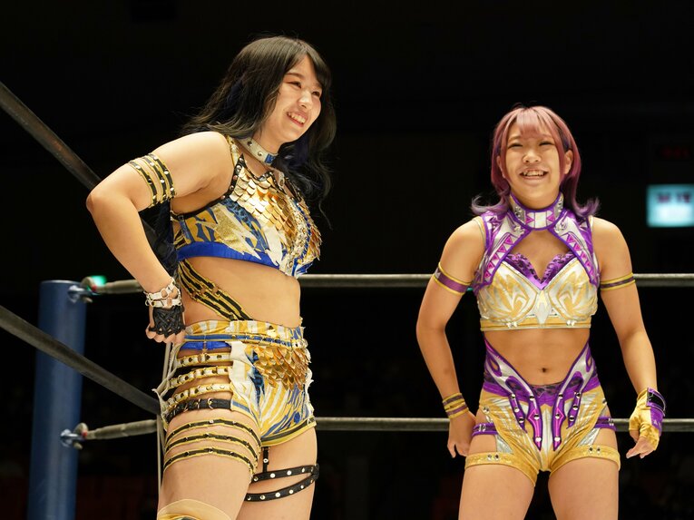 AZMとのタッグ「桃AZ」は息ぴったり