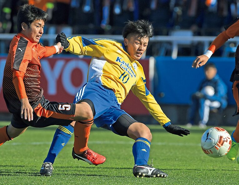 鹿島学園高3年時には高校選手権に出場し2ゴールをあげた　©︎KYODO