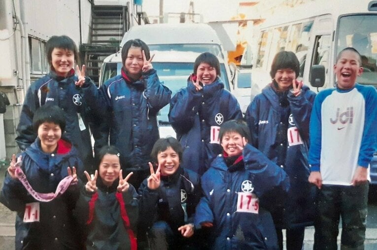 1年生が4人加わり、7人となった部員は後に長野東初の全国高校駅伝出場を決めることになる／取材対象者提供