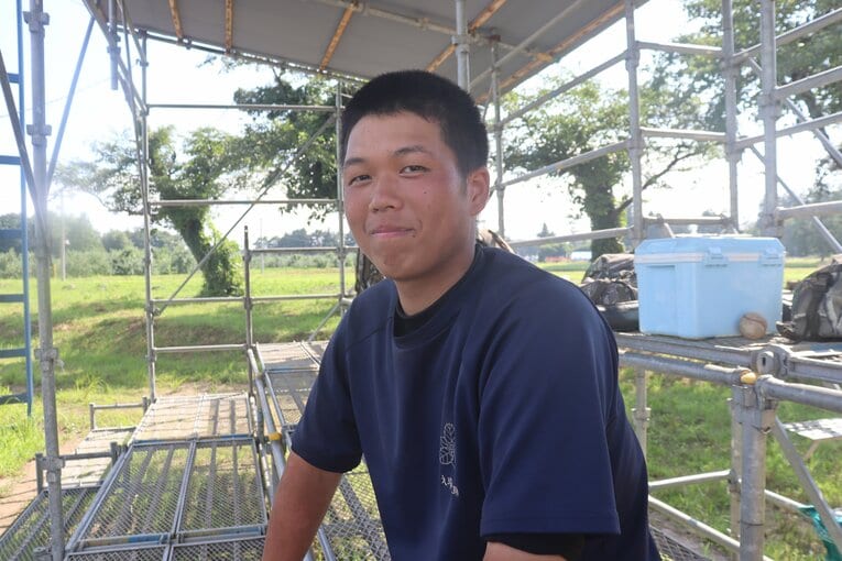 新チームについて語る大場龍之助（2年）