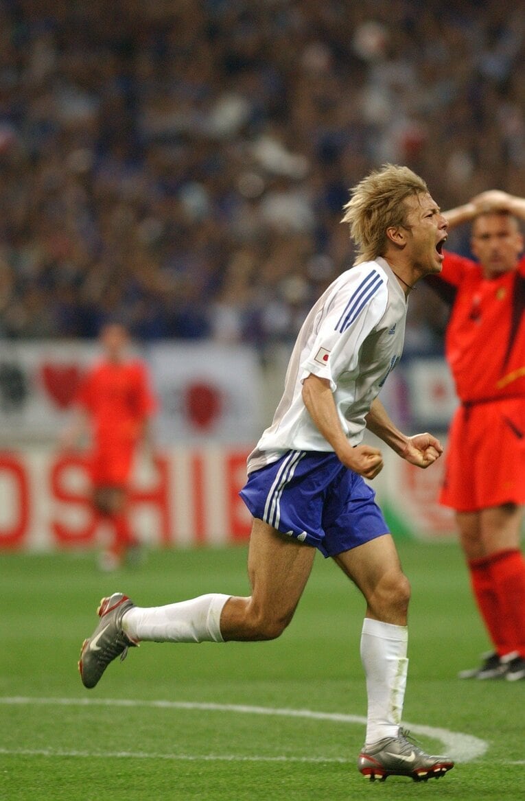 2002年日韓W杯ベルギー戦、鈴木隆行の“つま先ゴール”　©JMPA
