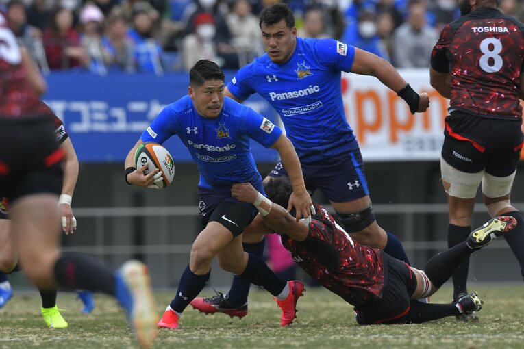 2023年W杯へ向けてアピールしたいSO松田　©︎Koki Nagahama/Getty Images)