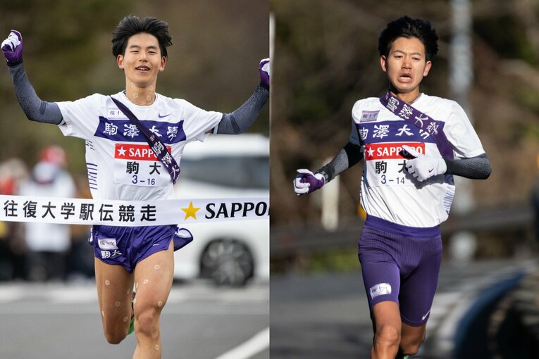 1年生時、99回大会で5区を走った山川（左）と、6区を担当した伊藤（右）　©Nanae Suzuki(2)
