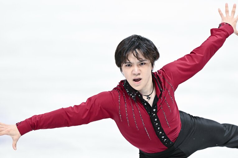 世界選手権SPの演技　©Asami Enomoto