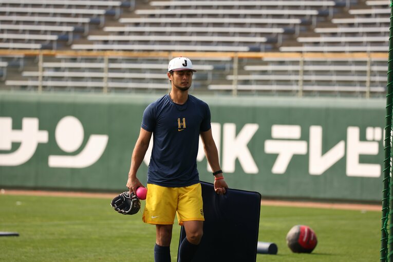2月20日のダルビッシュと宮城のトレーニング