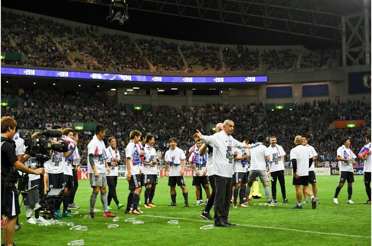 びしょ濡れになりながらも、その表情は晴れやかだった　©Sports Graphic Number