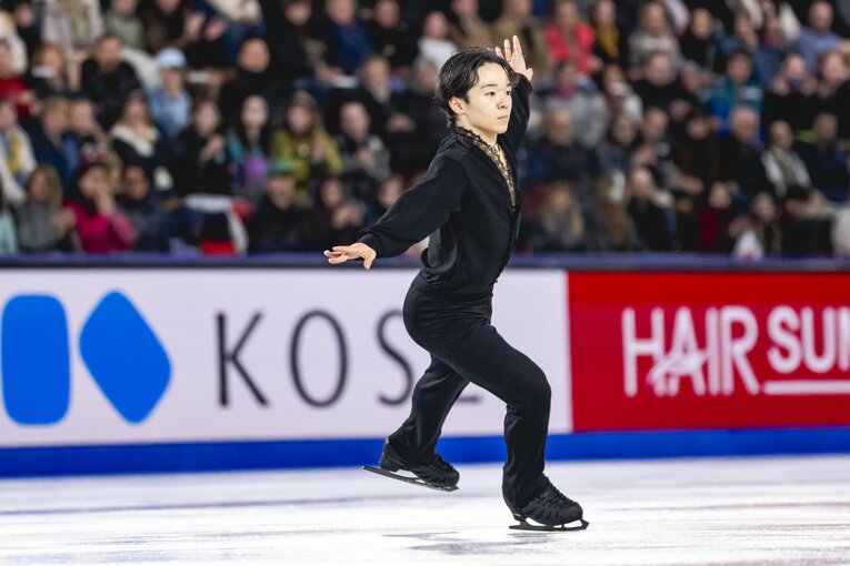 フリーではマリニンを上回るトップの得点（188.29）をマークした　©︎Getty Images