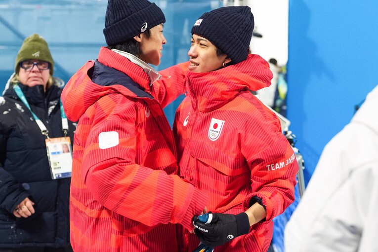 スーパーチーム終了後の小林＆二階堂　©Tsutomu Kishimoto／JMPA