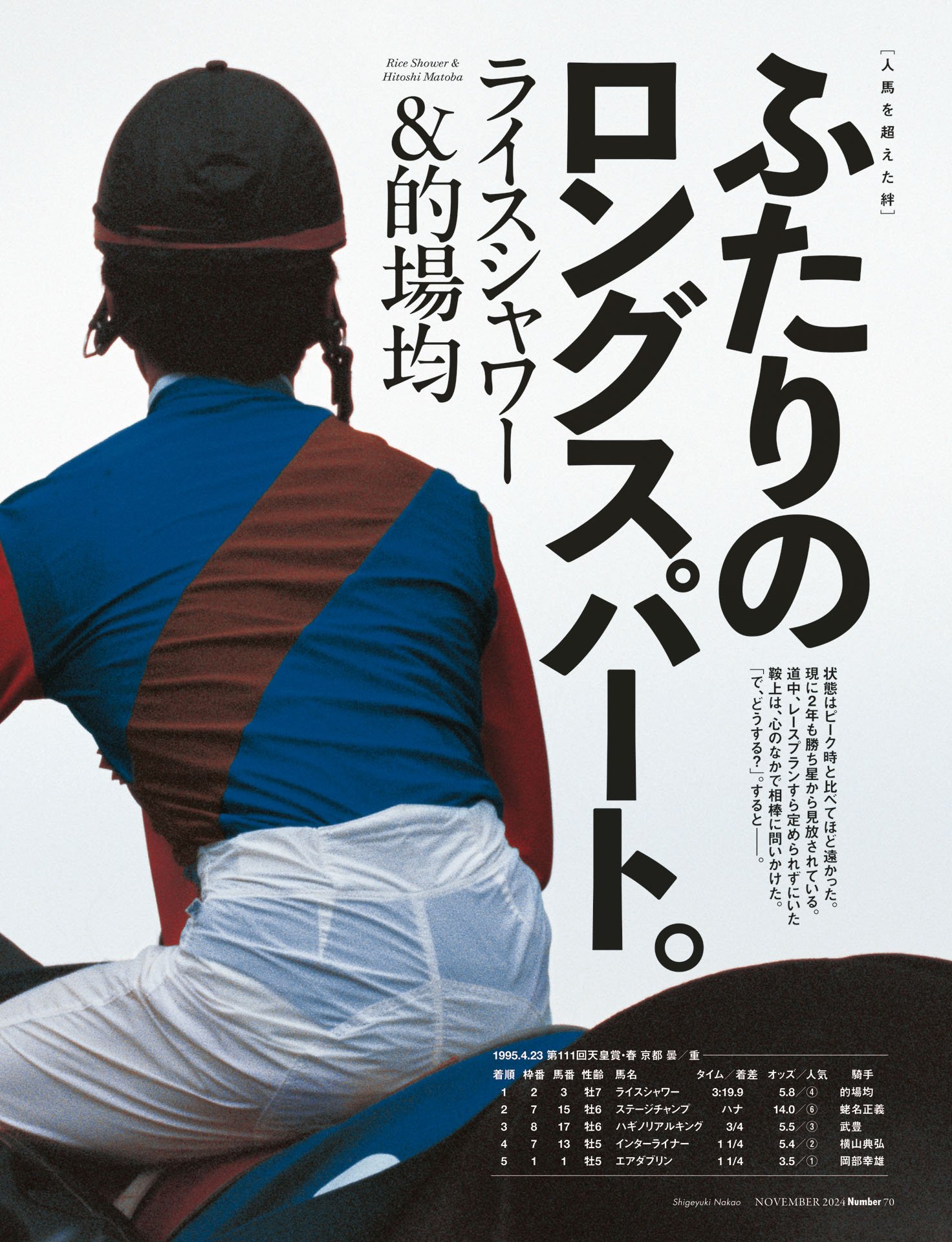 1995年 天皇賞・春ライスシャワー＆的場均「ふたりのロングスパート」