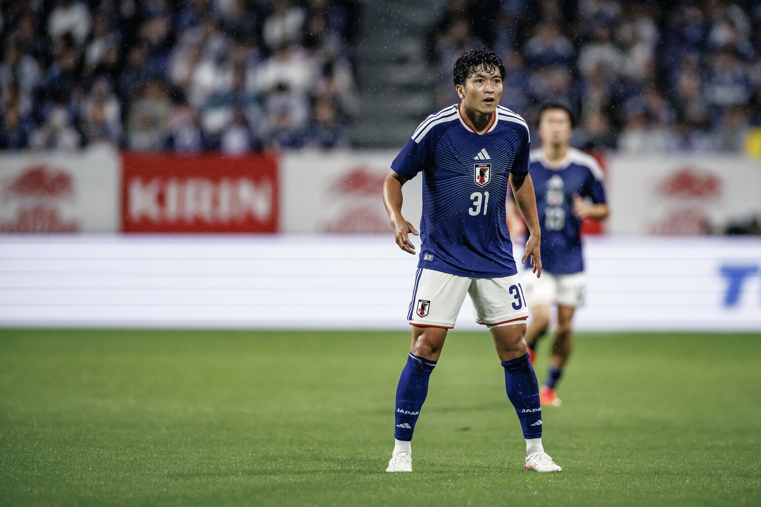本来アタッカーの谷村は、試合状況もあって不運な代表デビューとなった ©Kiichi Matsumoto