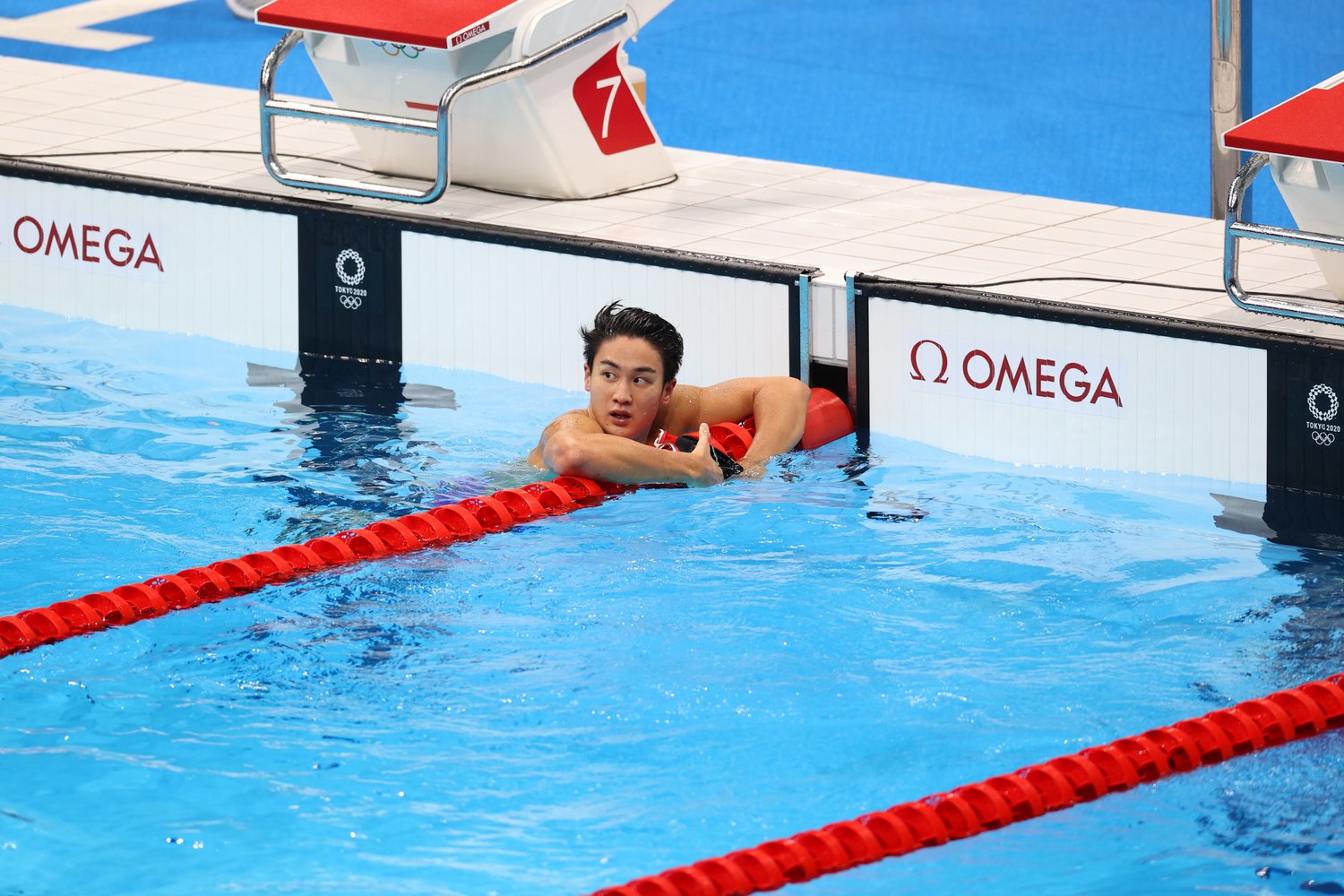 200m平泳ぎでメダル候補と目されていた佐藤翔馬は準決勝で敗れた　©Takuya Matsunaga／JMPA