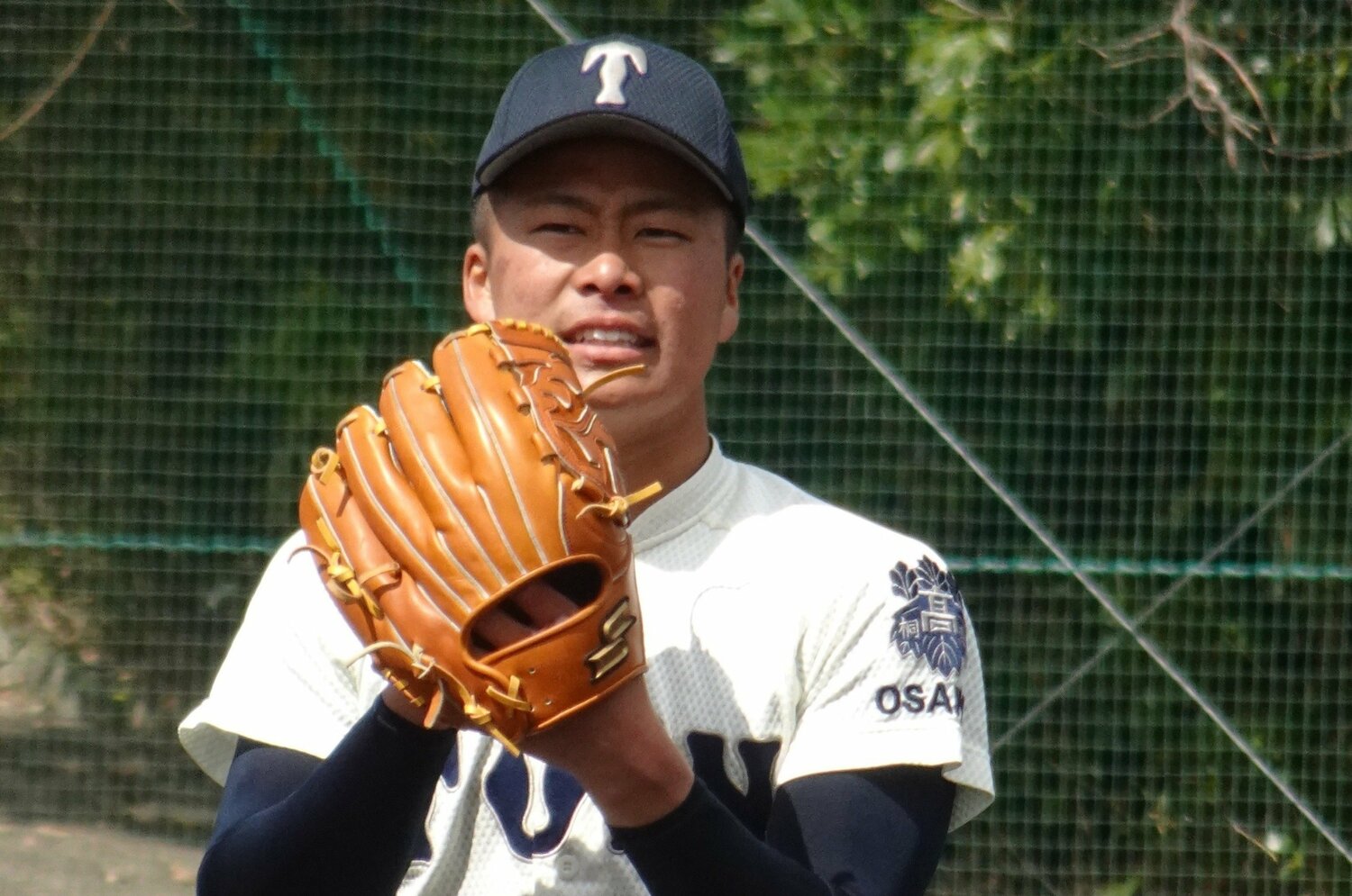 大阪桐蔭の右腕で主将の中野大虎 ©Yuji Yanagawa