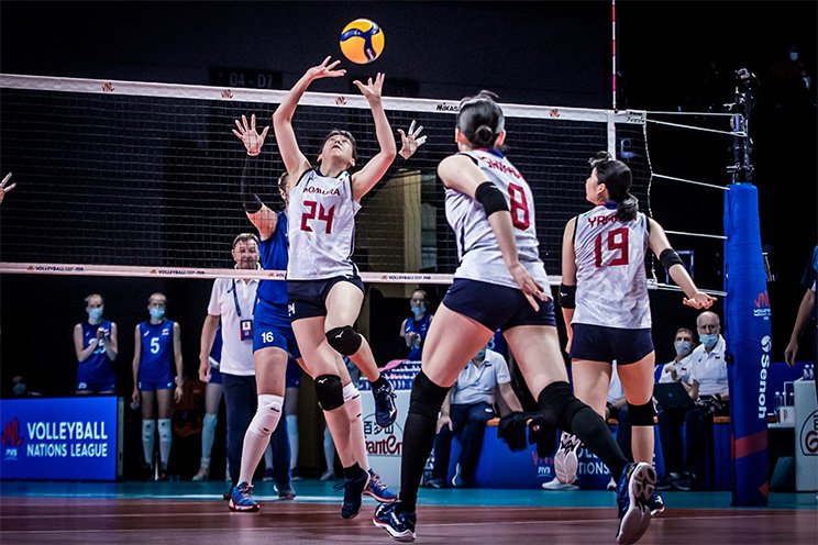 ネーションズリーグでは課題を見つけたと話す籾井　©FIVB