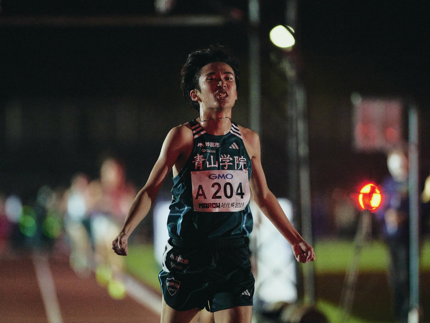 2023年11月のMARCH対抗戦10000mで28分11秒の自己新でトップを飾った佐藤一世　©︎Yuki Suenaga