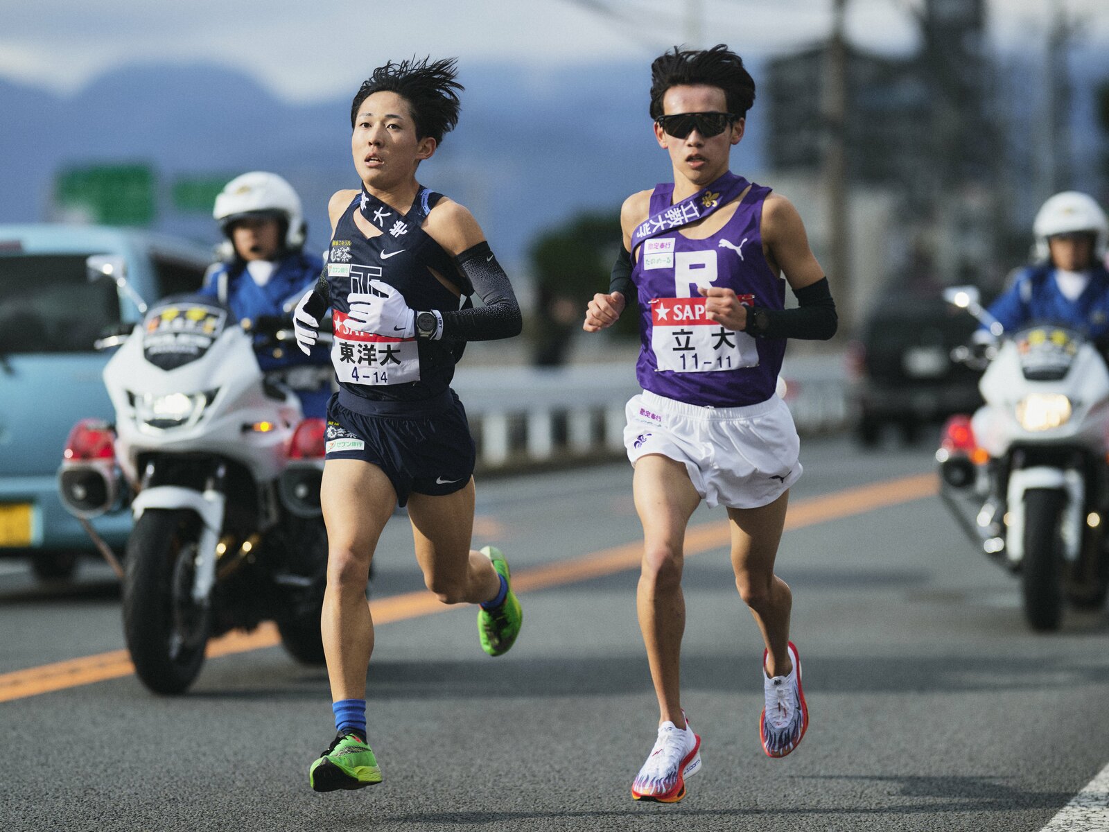前回の箱根駅伝7区で粘りの走りを見せた内堀　photograph by Yuki Suenaga