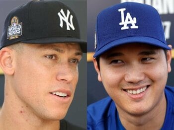 大谷翔平を褒めまくるジャッジ…その本音は？ 4カ月前のドジャース戦後、NY記者に苦笑いした理由「ワールドシリーズで対戦できたらすごいことだね」＜Number Web＞ photograph by Getty Images