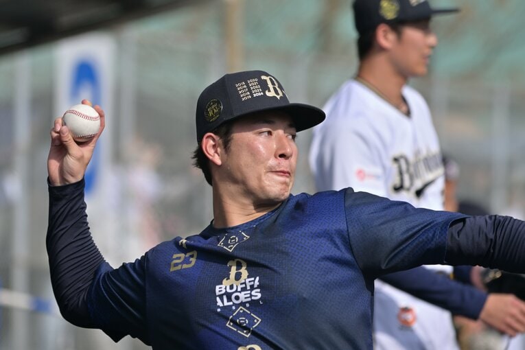 オリックスキャンプで奮闘する吉田輝星　©Hideki Sugiyama