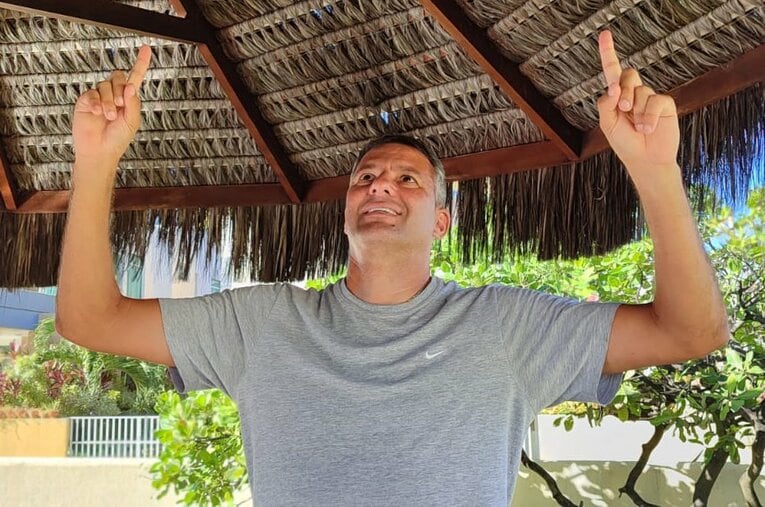 ワシントンと言えばお馴染みのこのポーズ　©Hiroaki Sawada