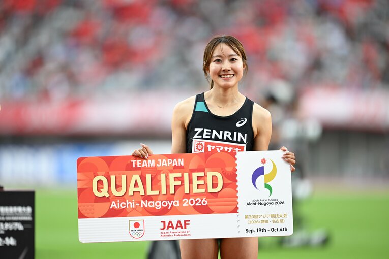 【2026日本選手権】女子400mハードルで親子2代での日本一となった青木穂花　©Asami Enomoto