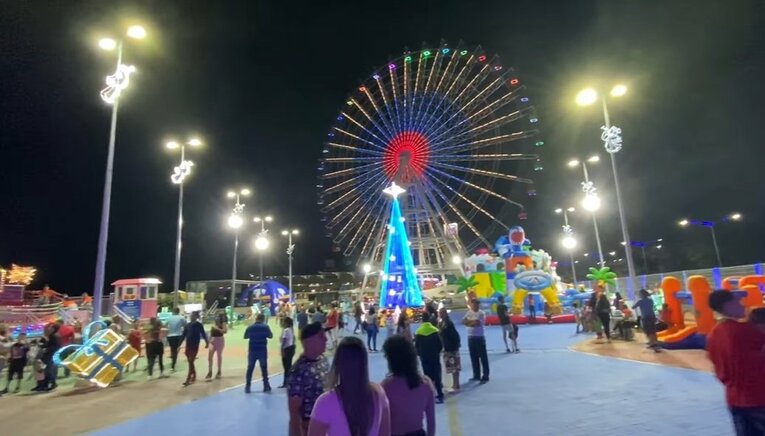 野球場から見えて、一度は乗りたかったという観覧車　写真は乙坂智YouTubeチャンネル『NICORAZON』より