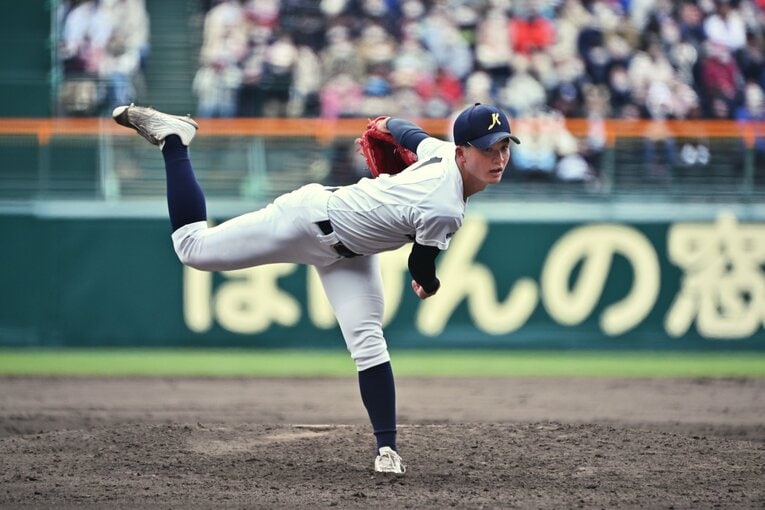 金光大阪のエース・古川温生。チームはセンバツ8強に進出した ©Hideki Sugiyama