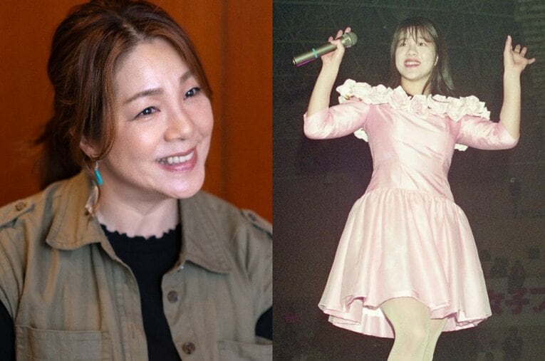 今年デビュー35周年を迎える女子プロレスラーの井上貴子 ／ photograph by L）Takuya Sugiyama、R）東京スポーツ新聞社