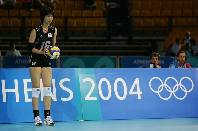 アテネ五輪の栗原恵 ／ photograph by Takuya Sugiyama/JMPA