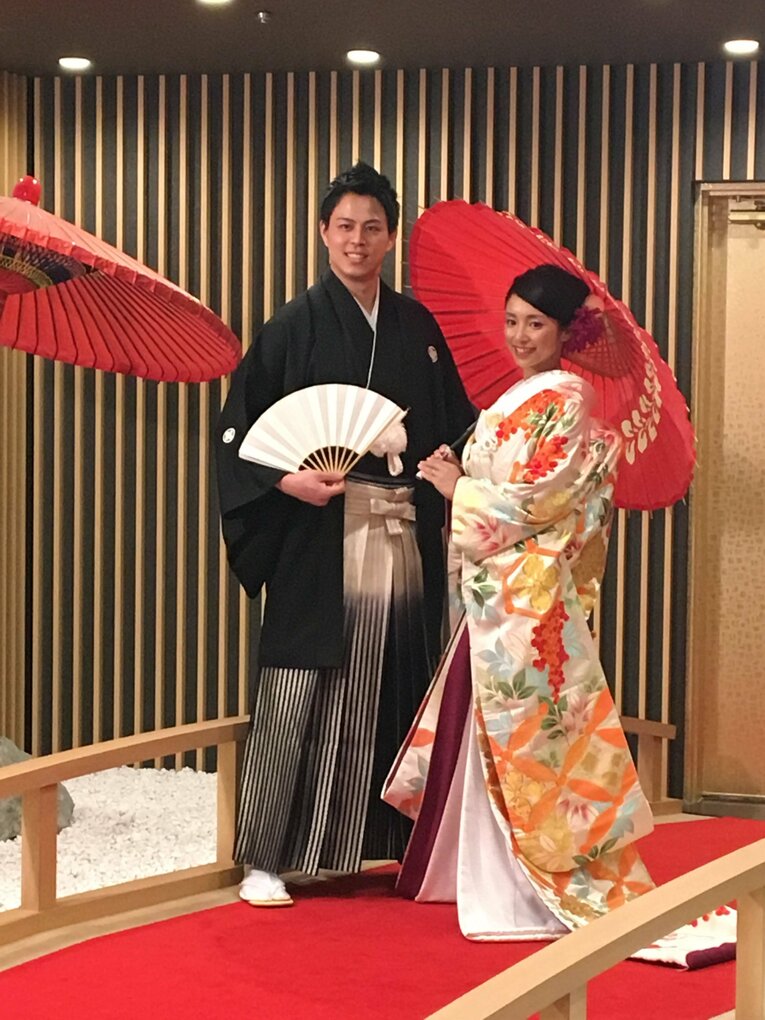 妻・片岡安祐美と（2017年結婚）　©本人提供
