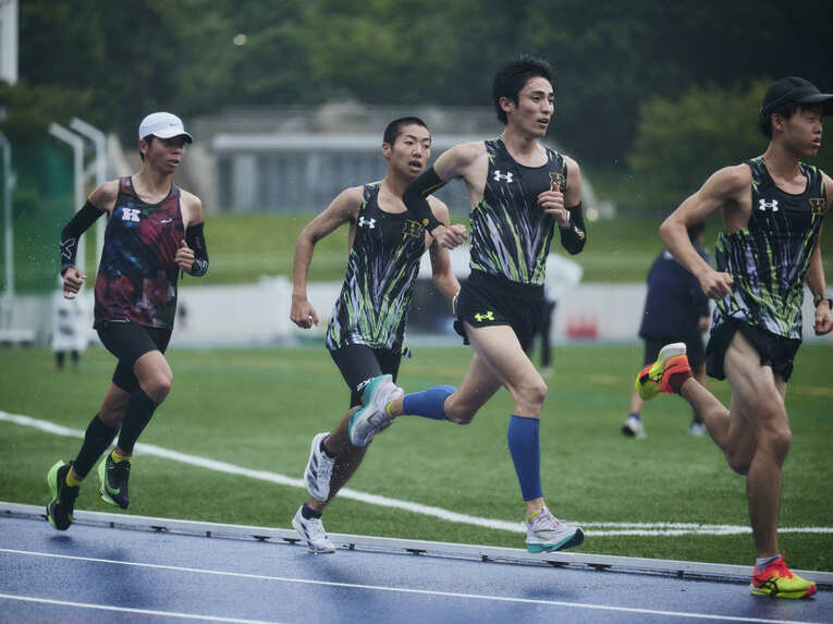 慶應大競走部の練習風景　©Yuki Suenaga