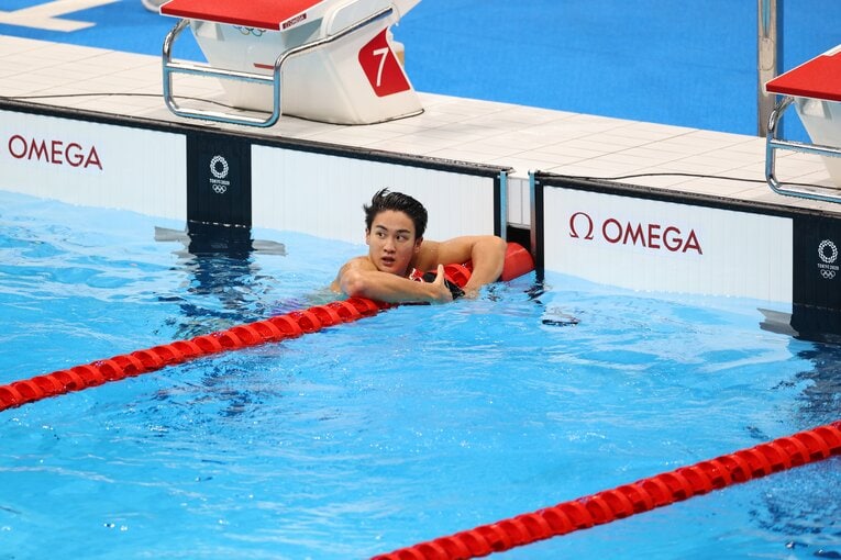 200m平泳ぎでメダル候補と目されていた佐藤翔馬は準決勝で敗れた　©Takuya Matsunaga／JMPA