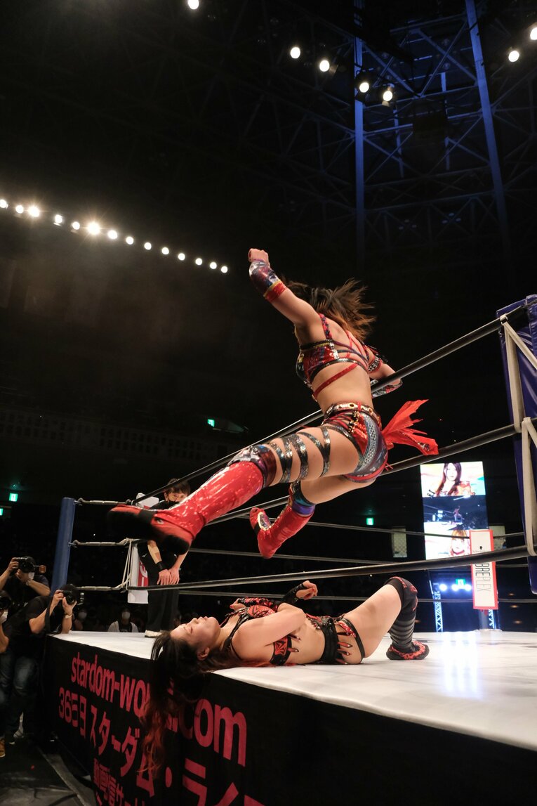 朱里vs林下詩美（2021年12月29日スターダム両国大会）　©Norihiro Hashimoto