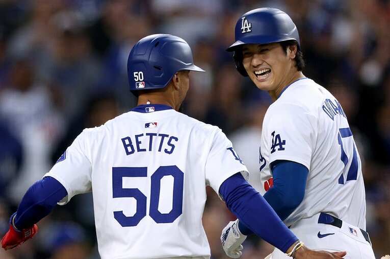 現在ベッツは離脱中だが、大谷翔平とともにドジャースが誇るスーパースターのプロ意識は非常にハイレベルだ　©Harry How/Getty Images