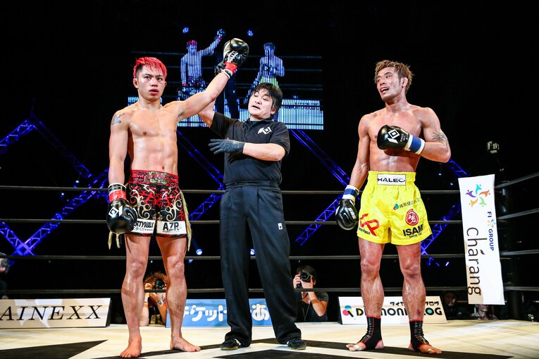 不可思に判定で敗れた金原。かねてよりキックに憧れがあったという　©Susumu Nagao