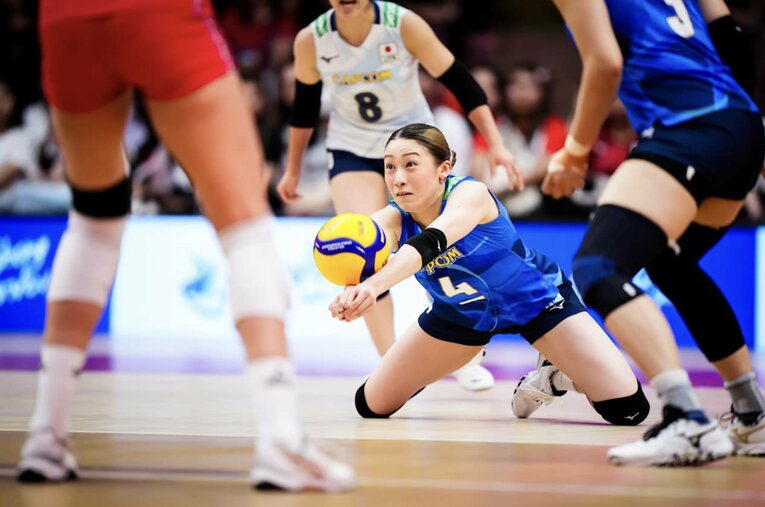 石川真佑（2025年世界選手権・セルビア戦）©︎Volleyball World