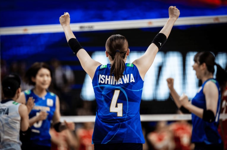 石川真佑（VNLトルコ戦）　©Volleyball World