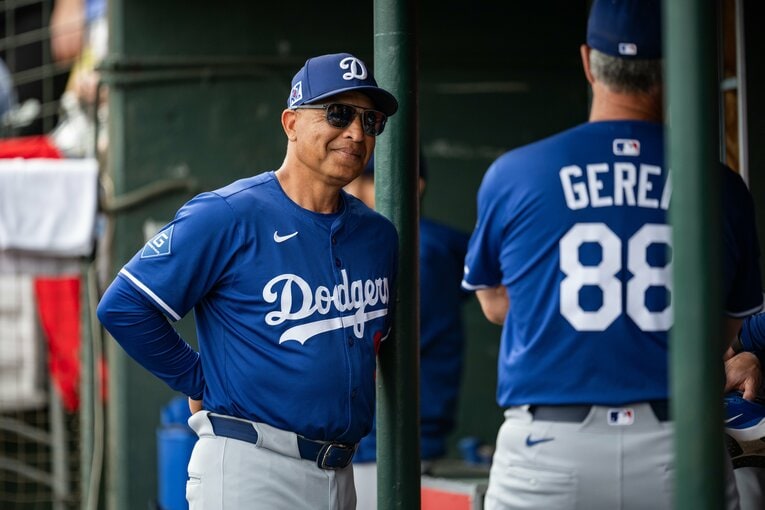 試合後の会見では婉曲的に佐々木の重要性を語ったロバーツ監督　©Nanae Suzuki