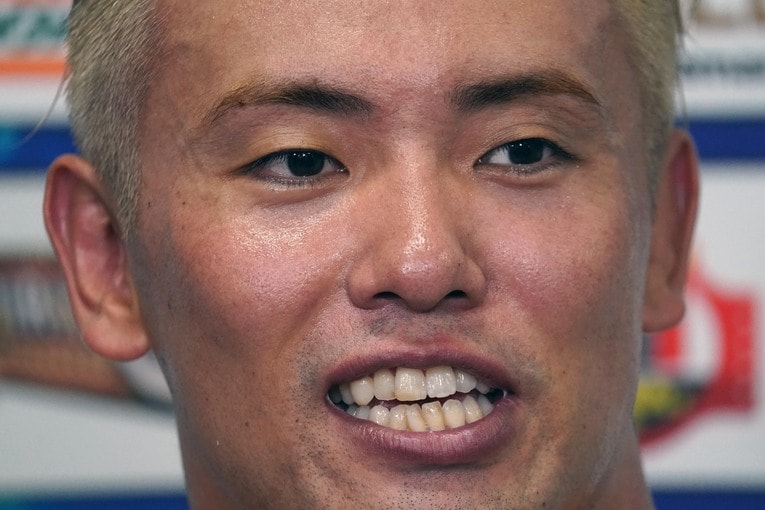 試合後のオカダ・カズチカ