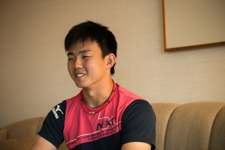 中日にドラフト１位で入団。ルーキーイヤーの初々しい表情　©︎Nanae Suzuki