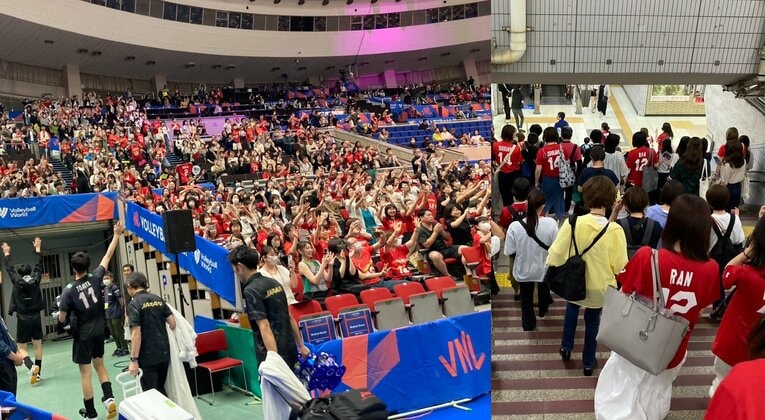 名古屋ラウンドでは、ホールの外でもTシャツ姿のファンが多く、注目度の高さを感じ取れた