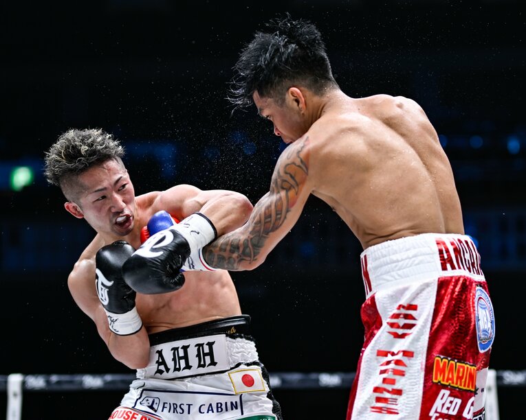 2024年2月のアンカハス戦では9回TKO勝利を収めた　©️Hiroaki Finito Yamaguchi