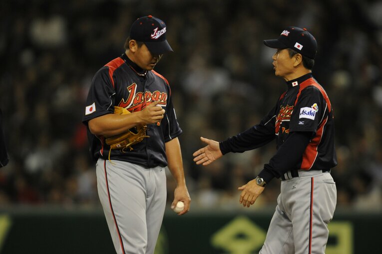 松坂大輔、山田久志コーチ　©︎Naoya Sanuki