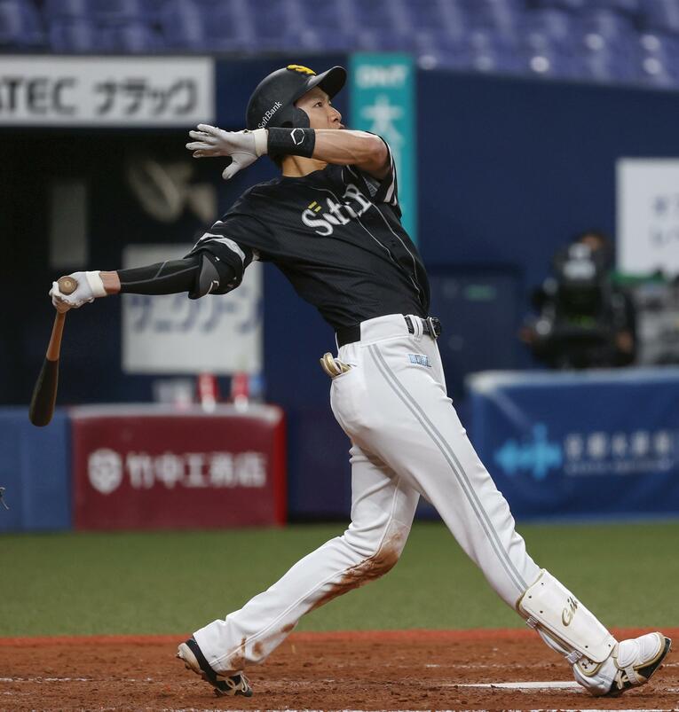 ソフトバンク柳田悠岐　©KYODO