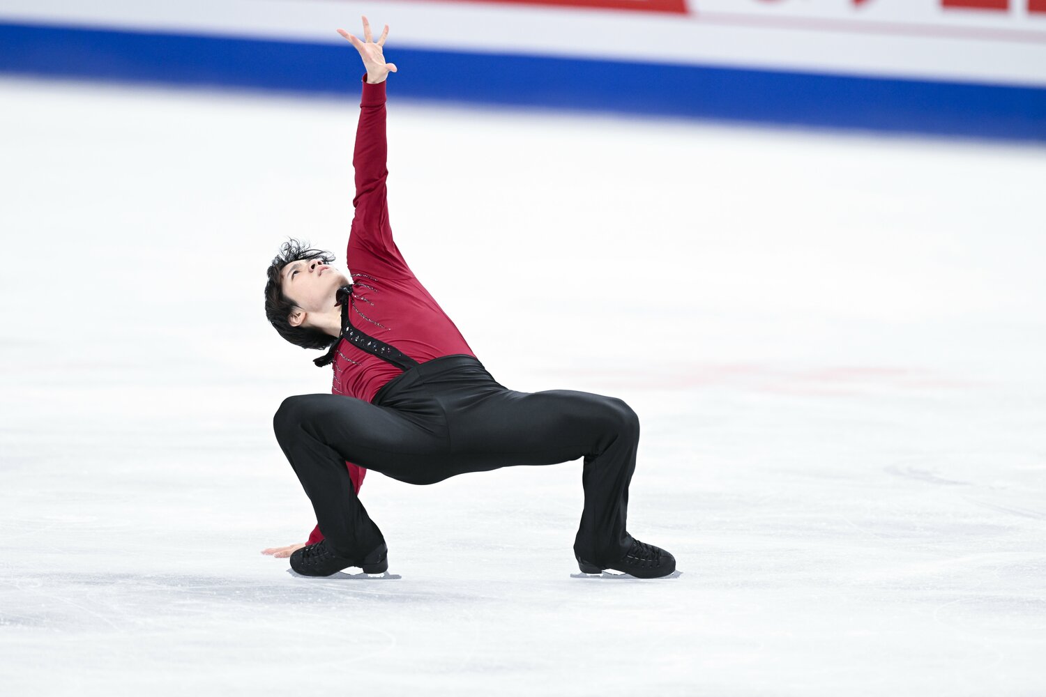 世界選手権SPでの宇野の演技　©Asami Enomoto