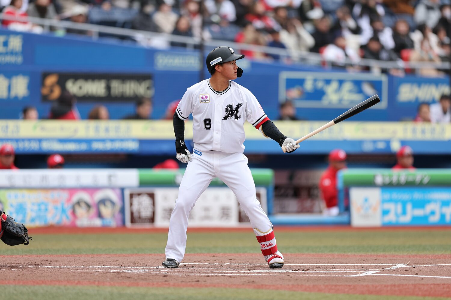 広島とのオープン戦で才能の片鱗を見せたロッテ・西川史礁　©︎Chiba Lotte Marines